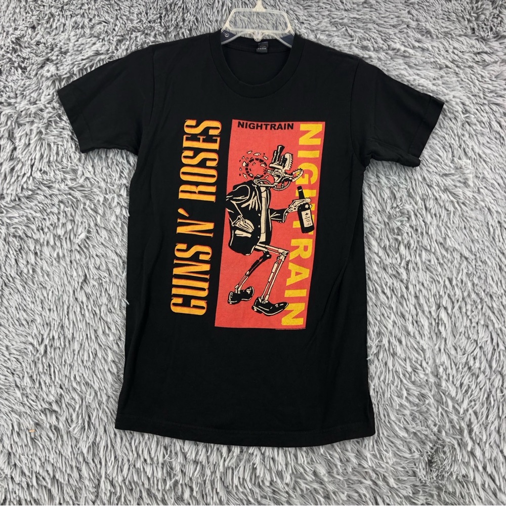Tultex Guns N Roses Tshirt Mens Small Nighttrain Graphic Rock Concert Black